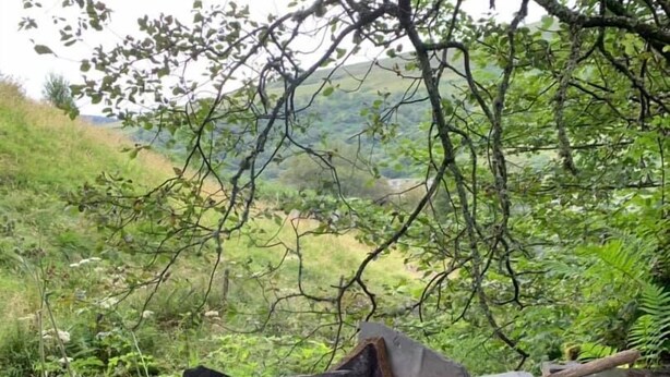 A campfire in a natural setting surrounded by greenery. - Yr Hen Siop (Betws-Y-Coed)