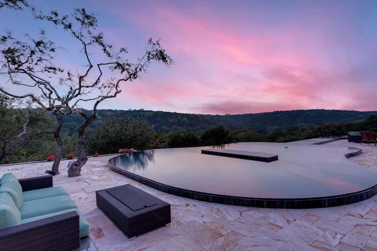 A heated pool