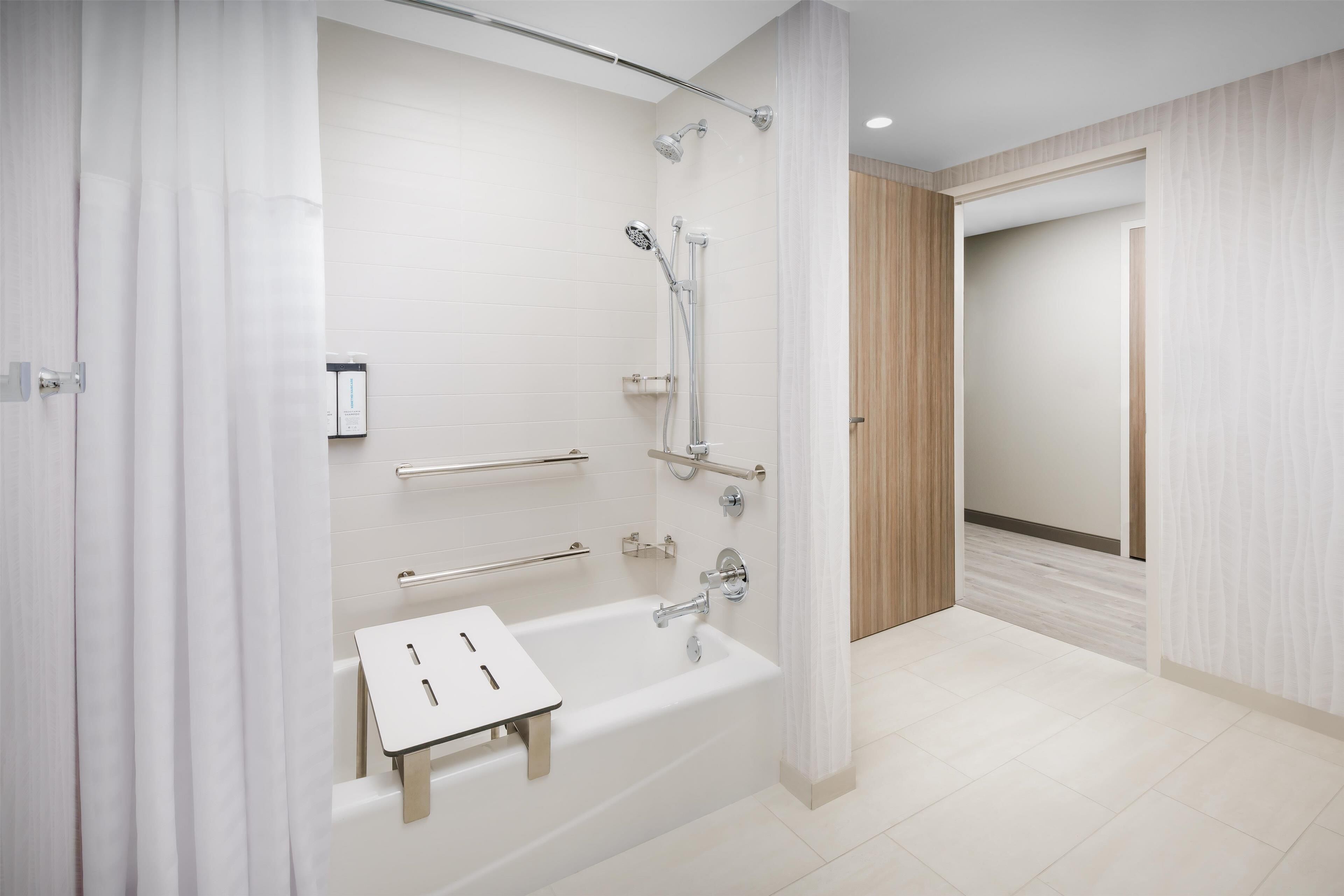 free toiletries, hair dryer, towels, soap