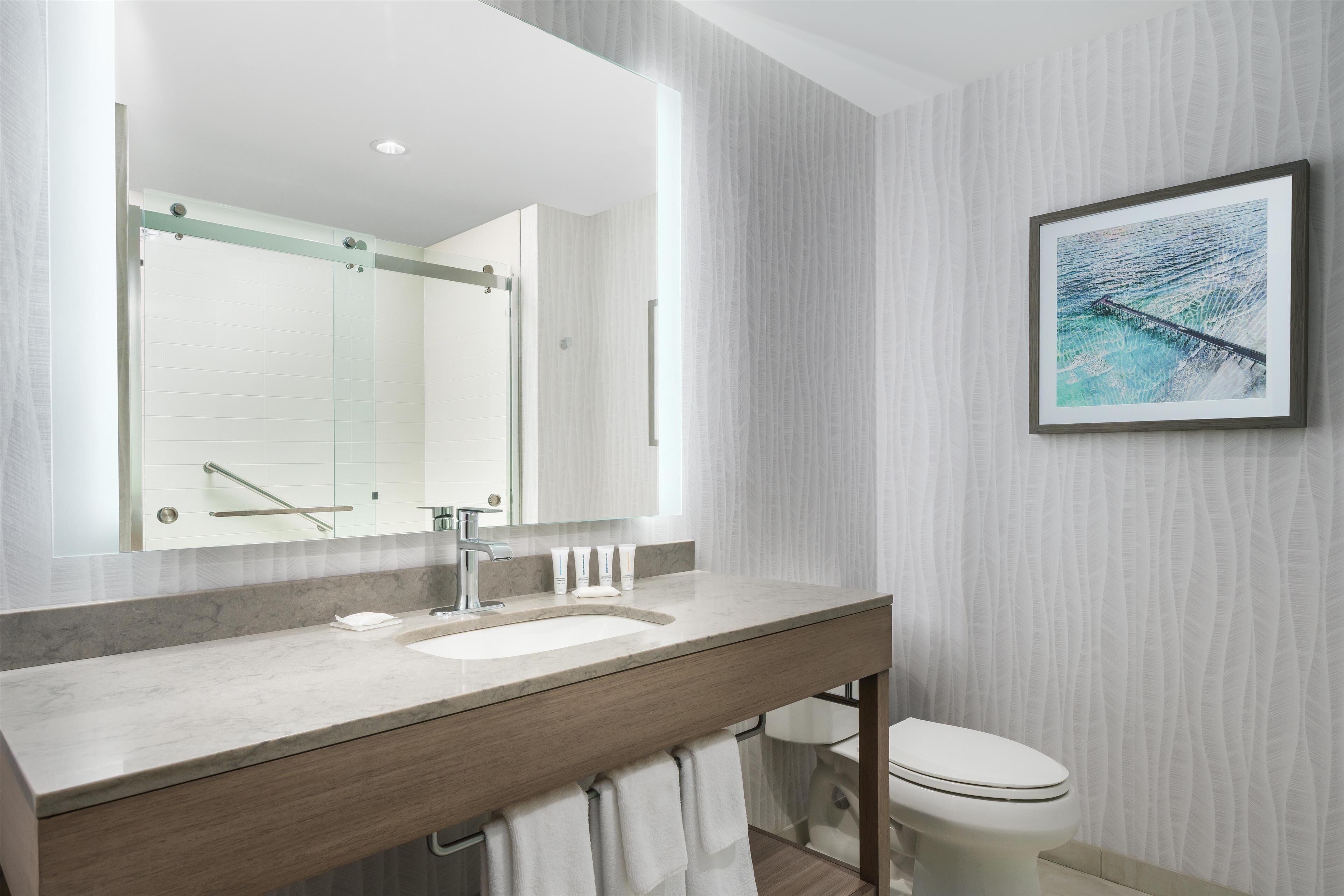 room, accessible (2 queenbed & 1 sofabed) | bathroom | free toiletries, hair dryer, towels, soap