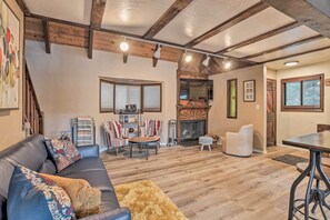 TV, fireplace, table football - Woodsy Twin Peaks Getaway w/ Hot Tub & Views! (Twin Peaks)