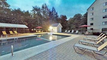 Indoor pool, a heated pool