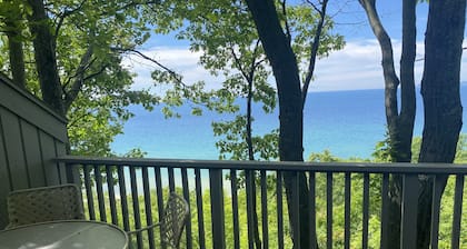 Stunning views! 2 king bdrms w private bathrooms. Walk to Lake Michigan beach!