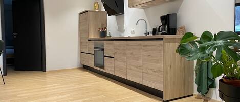 Frigorífico, horno, placa de cocina y lavavajillas