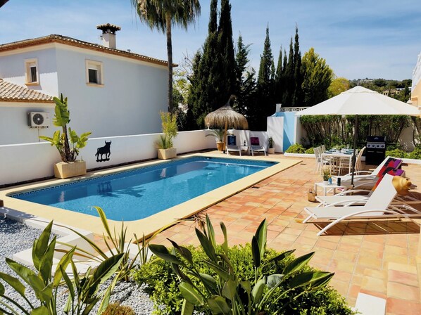 A heated pool