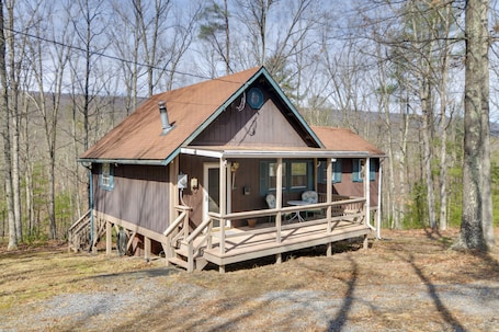 Exterior. Mountain Retreat w/ Loft, Fire Pit, & Grill