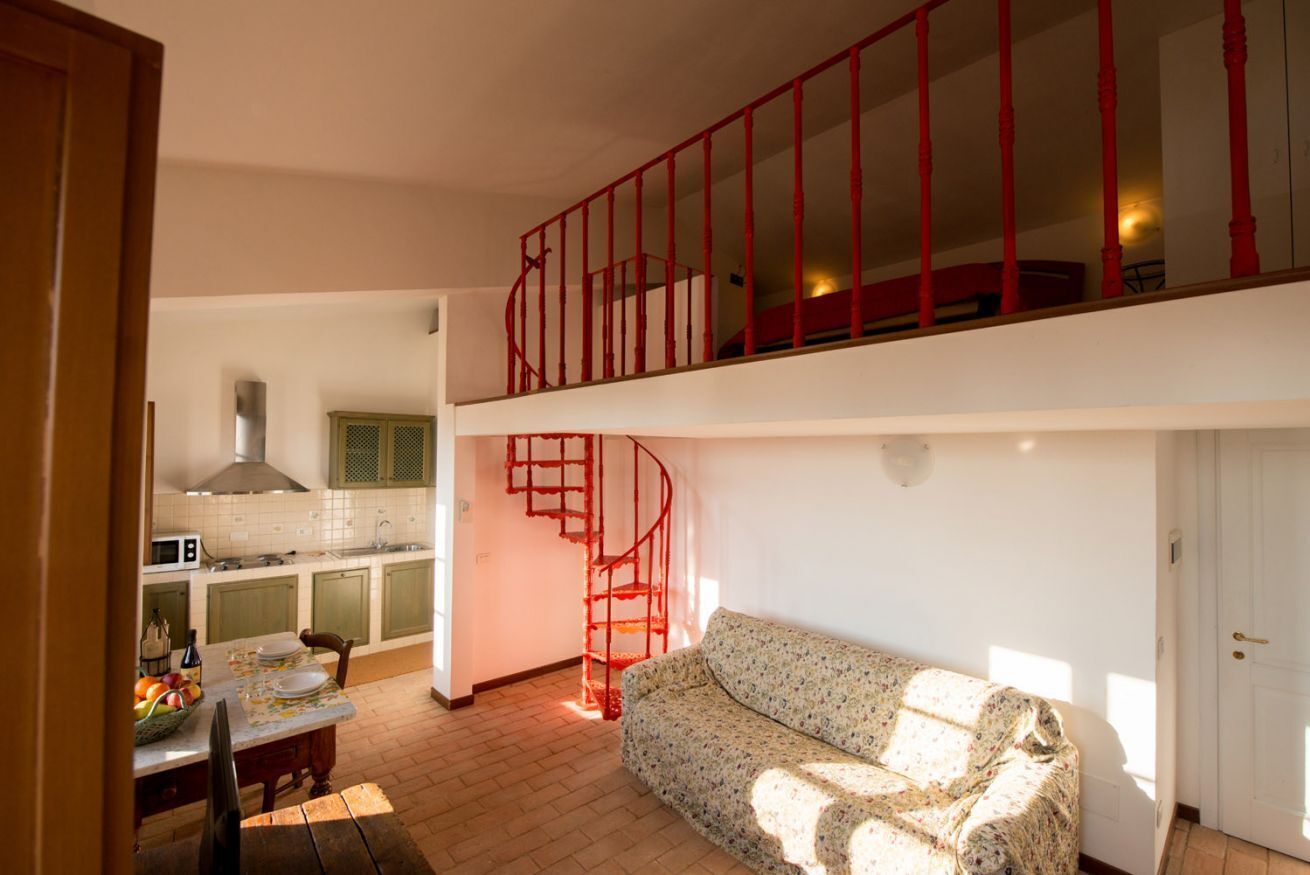 1 bedroom apartment, mezzanine, 2 bathrooms