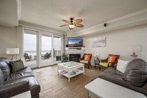 TV - One of the largest oceanfront balconies overlooking the beach and boardwalk! (Ocean City)
