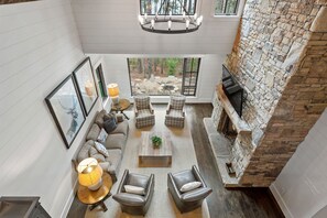 TV, fireplace, DVD player