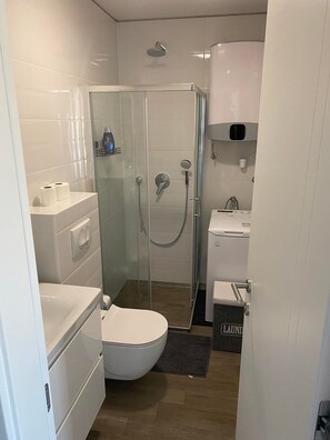 Appartement (One Bedroom Apartment with Balcony) | Salle de bain | Douche, serviettes fournies
