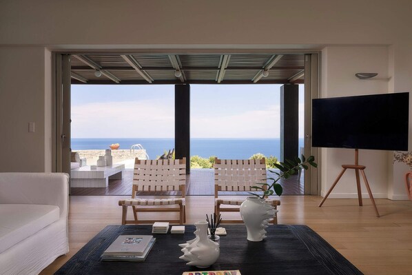 Smart TV, fireplace, Netflix, DVD player