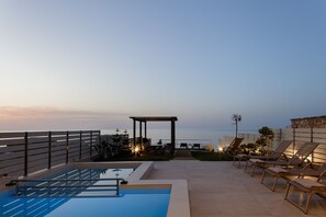 Outdoor pool, a heated pool - Deux Paradis, a BeachFront Retreat with Private Pool & walking distance to all (Rethymno)
