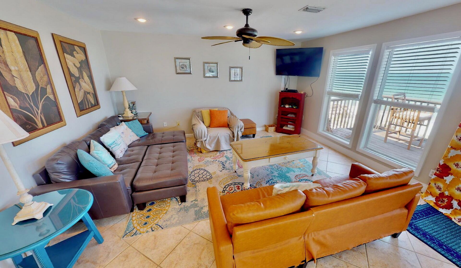 Beach Front Home, Sleeps 6, Private Boardwalk to the beach