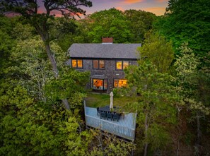 Exterior - 2 Acre Waterfront Home Overlooking Waquoit Bay with Spa and Swim Dock (Falmouth)