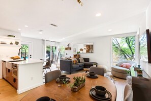 Interior - Remodeled duplex in Barton Hills with open kitchen, great patio. Sunset views. (Austin)