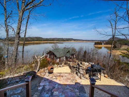 Bright Lake Cabin w/ Hot Tub, Rockers & Water Slide on Douglas Lake