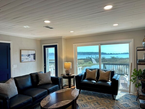 Smart TV, DVD player, books, video library