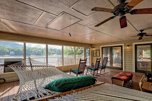 Interior - Twin Oaks Retreat by Chatuge Home Concierge<br> Lakefront w/ Pvt Covered Dock, fire pit, ping pong, shuffle board, water carpet (Hiawassee)