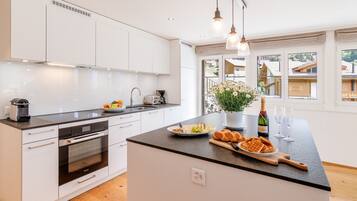 Fridge, oven, stovetop, dishwasher