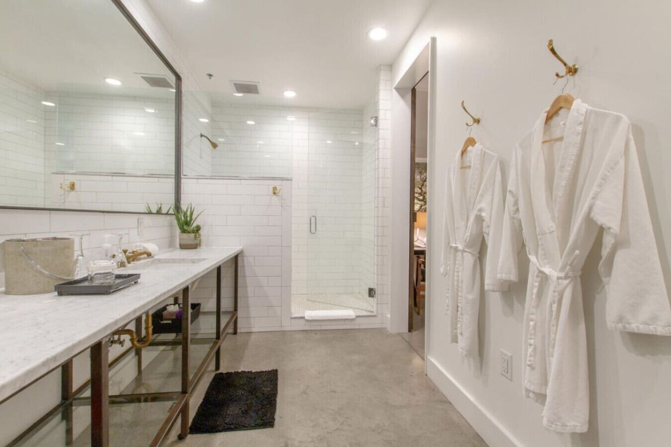 Hair dryer, towels
