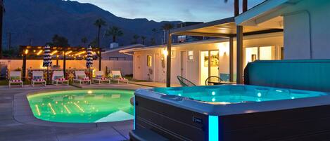 Outdoor pool, a heated pool