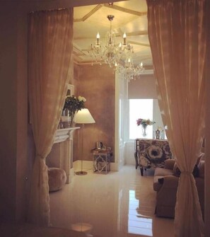 Soundproofing, iron/ironing board, travel cot, free WiFi