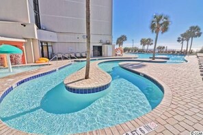 Indoor pool, a heated pool - Beachfront, Pools, Lazy River, & Kitchen (Myrtle Beach)