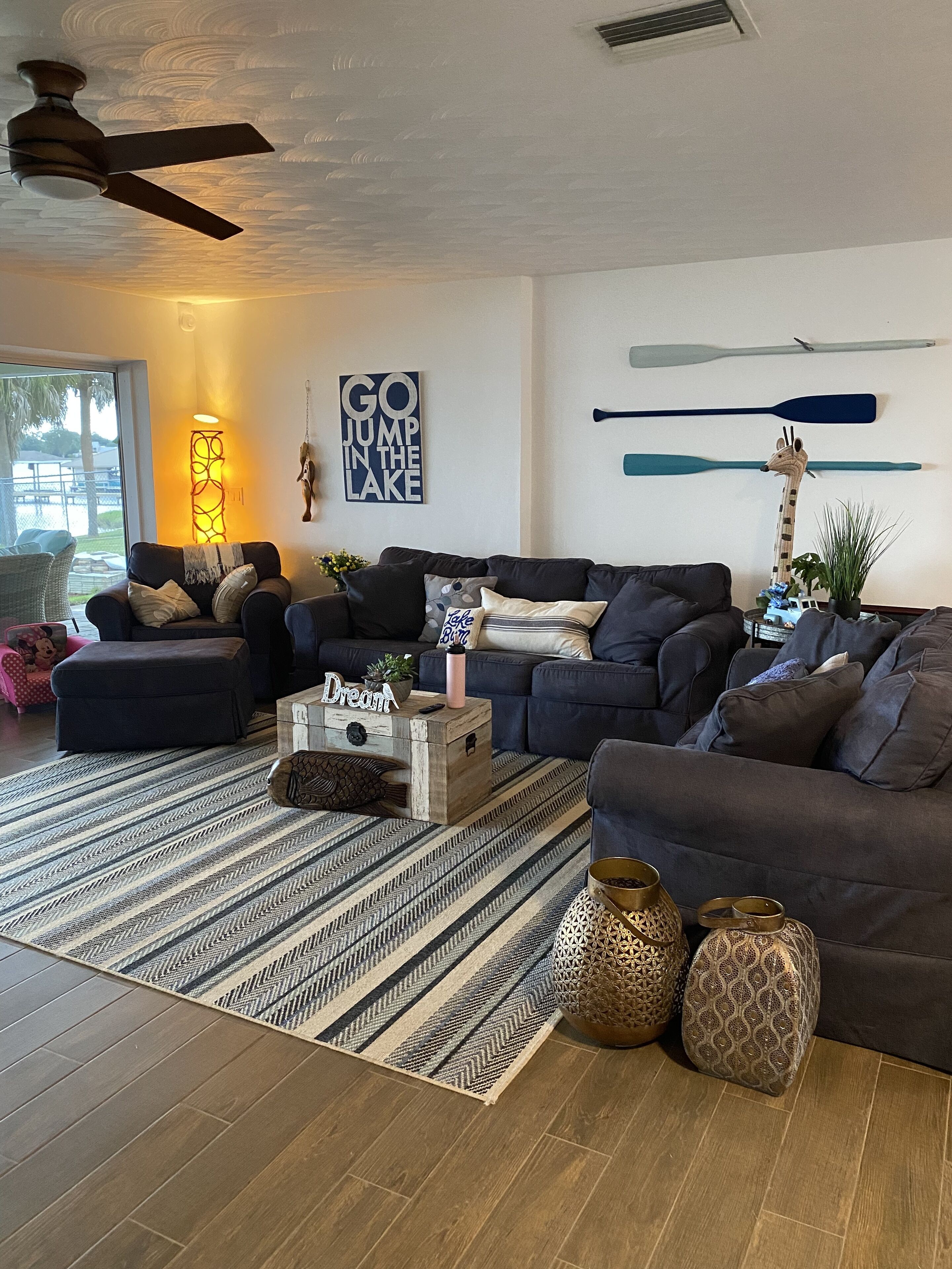 Newly Renovated Lake June home with spectacular sunsets, dock  and private beach