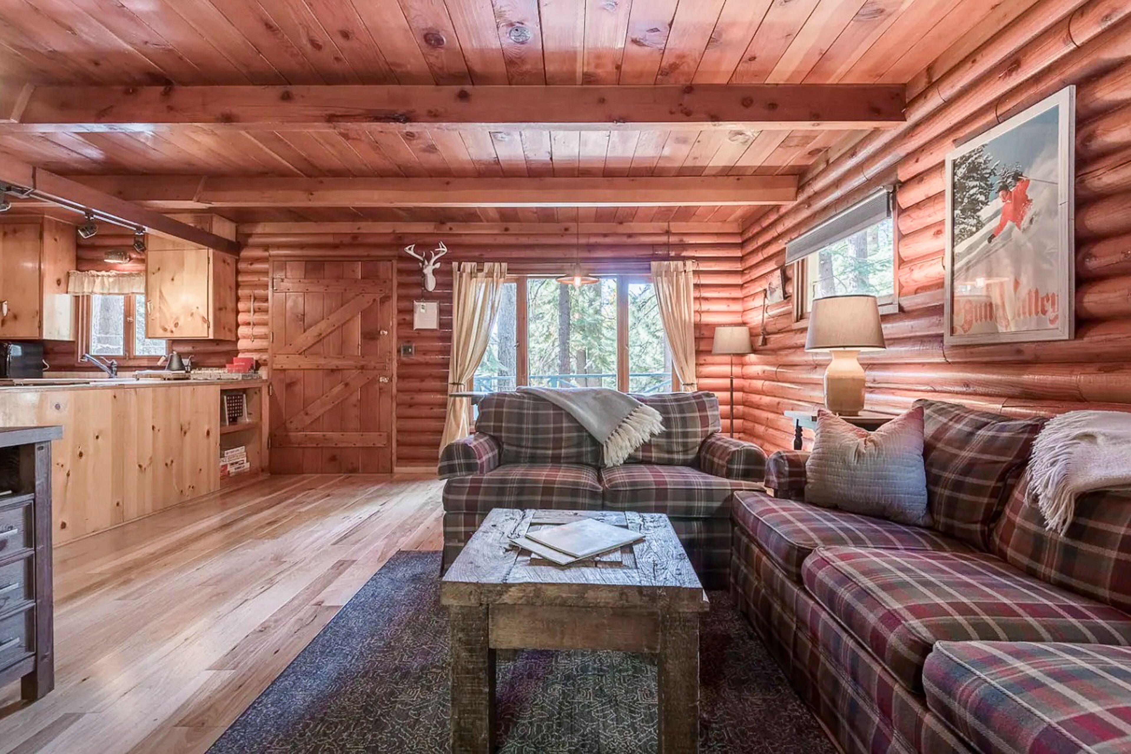 Darling mountain cabin with a private hot tub, WiFi, wood stove, & washer/dryer