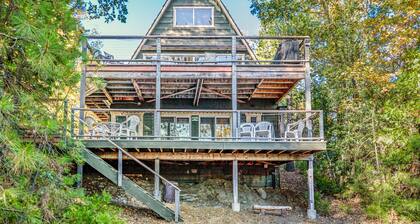 Three-story home in Willow Cove with 2 decks & great views - walk to Bass Lake