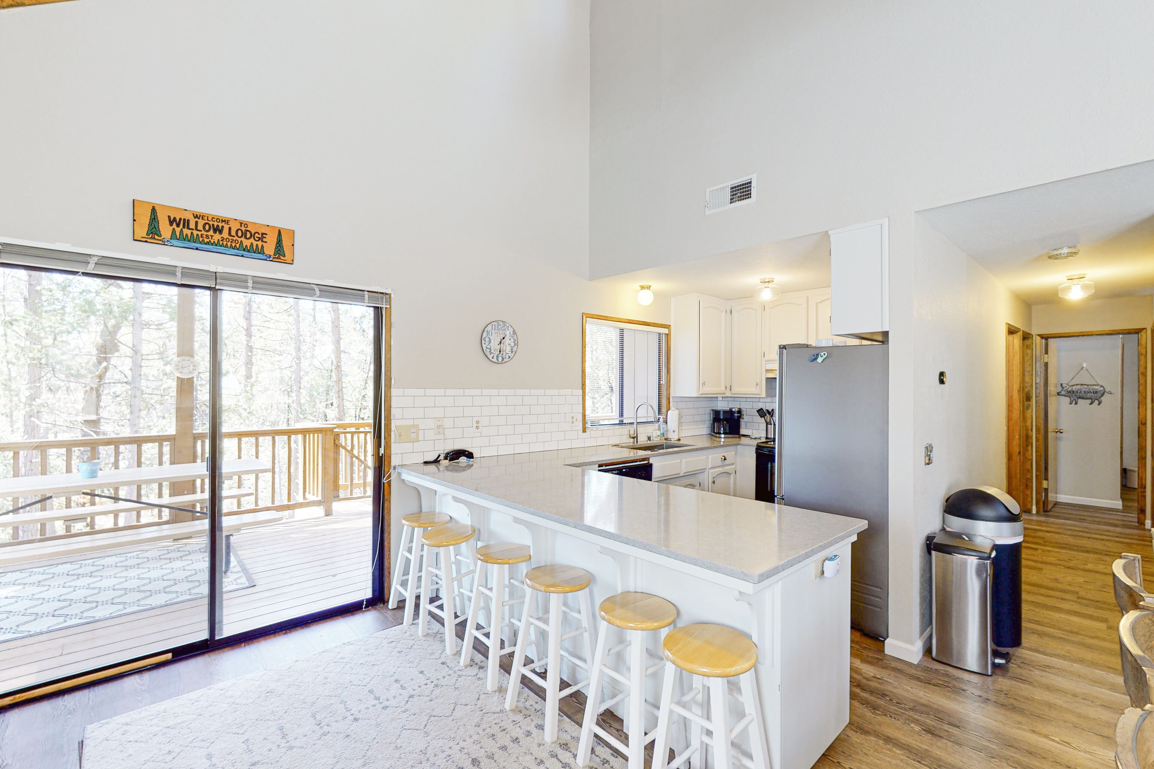 Updated Willow Cove cabin with boat slip & multiple decks - walk to Bass Lake