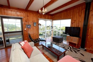 Smart TV, fireplace, video games, stereo