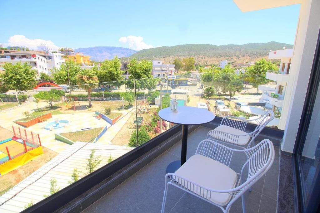 Uitzicht vanaf balkon