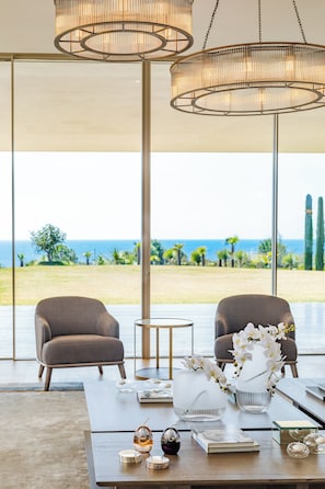 Villa presidencial | Minibar, caja de seguridad en la habitación, escritorio y wifi gratis