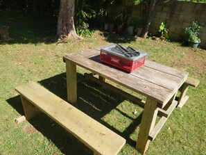 屋外ダイニングエリア