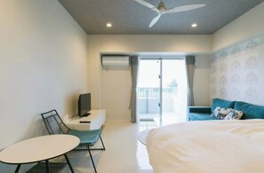 1 makuuhuone, työpöytä, ilmainen Wi-Fi, vuodevaatteet