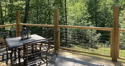Gas fireplace, firepit, and cedar Adirondack chair
