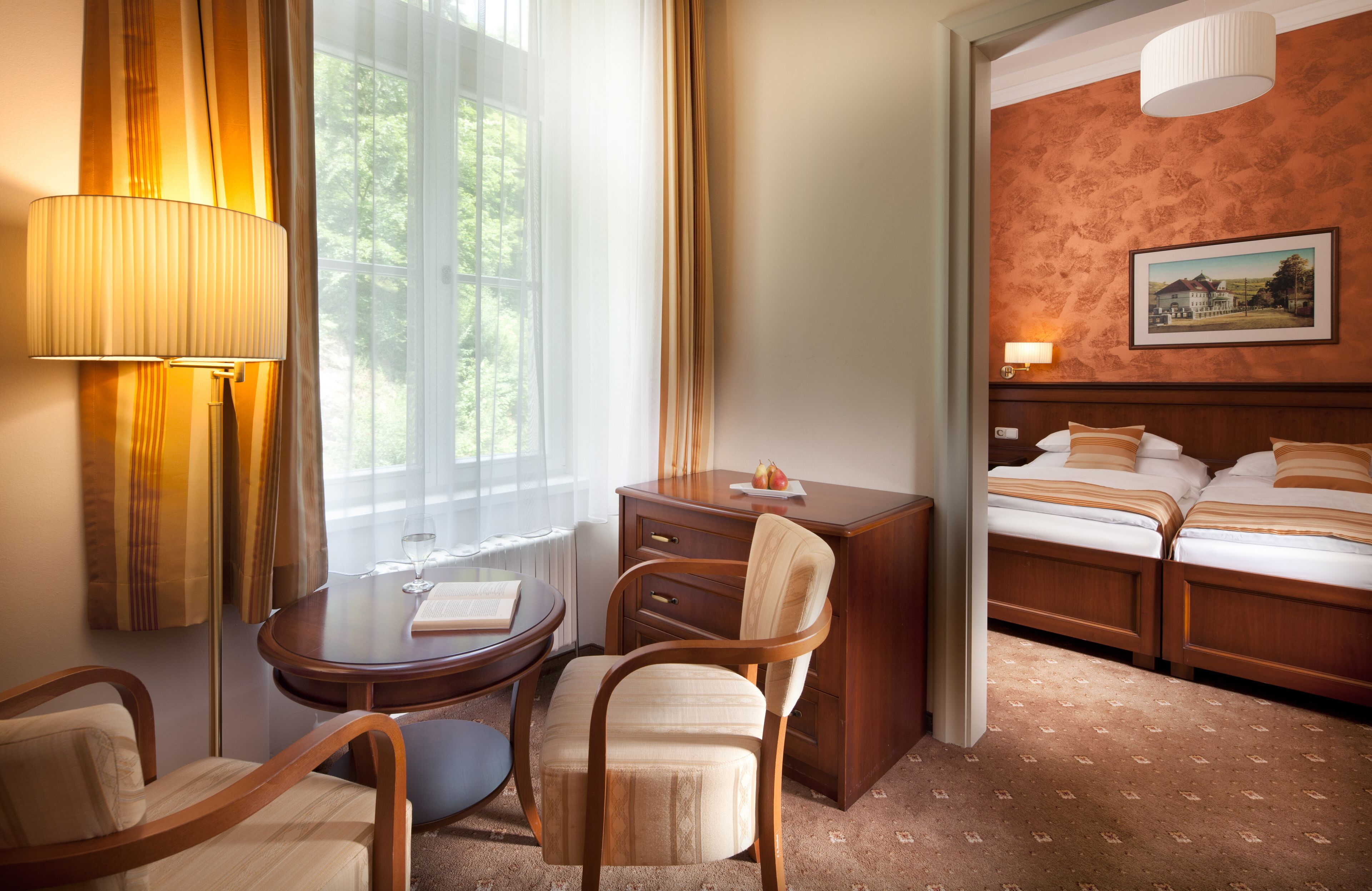 Minibar, desk, WiFi (free), bed sheets