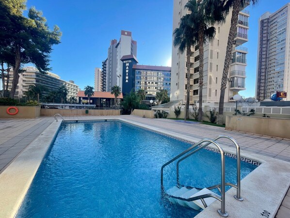 A heated pool