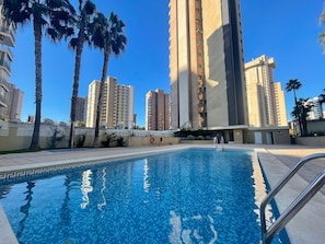 A heated pool