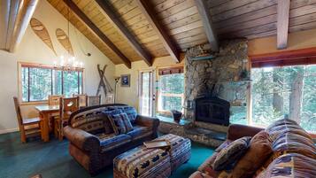 TV, fireplace, DVD player