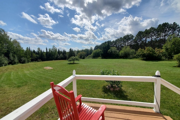 Enjoy your morning coffee looking out over the huge front yard.