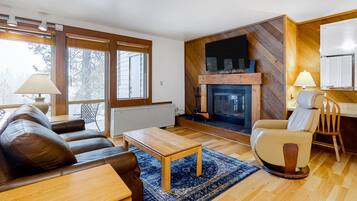 TV, fireplace, DVD player