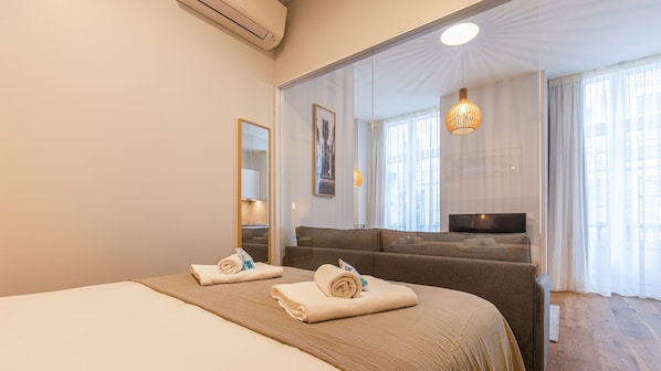 1 Schlafzimmer, Bügeleisen/Bügelbrett, kostenloses WLAN, Bettwäsche