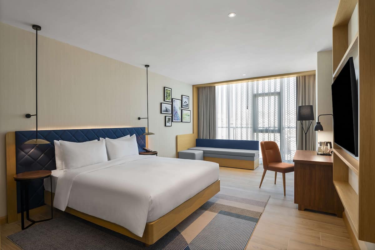 Room, 1 King Bed with Sofa bed | Premium bedding, down duvets, in-room safe, desk