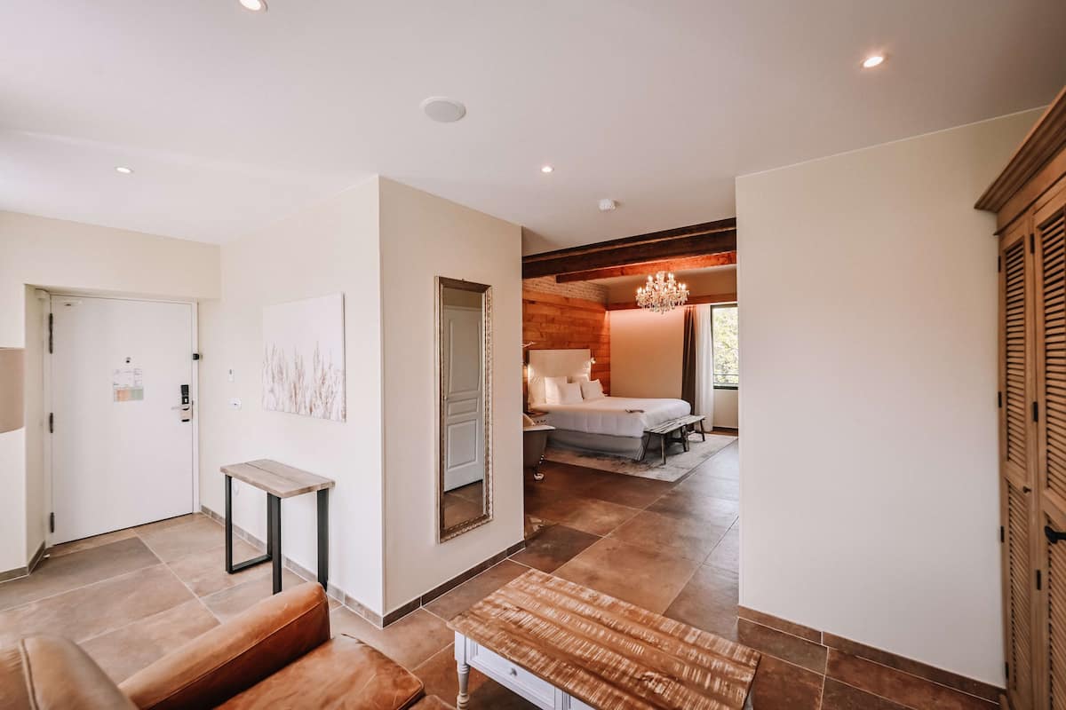 Junior Suite, 1 King Bed with Sofa bed (Hameau) | Living area | 65-inch Smart TV with digital channels, TV