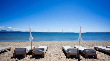 Private beach, white sand