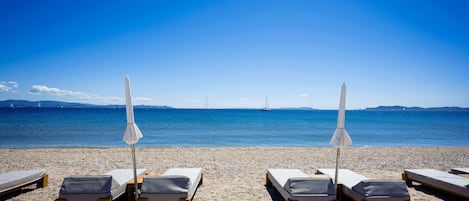Private beach, white sand