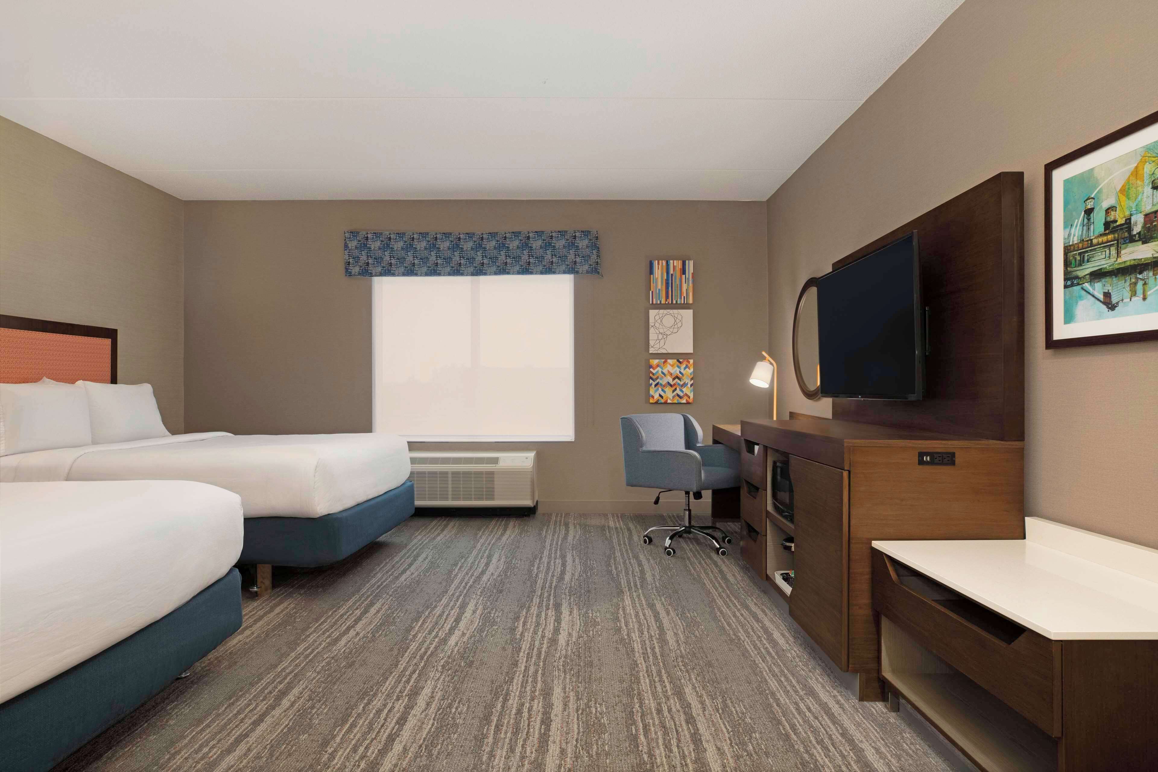 room, 2 queen beds, accessible, bathtub (mobility & hearing) | in-room safe, desk, blackout curtains, iron/ironing board