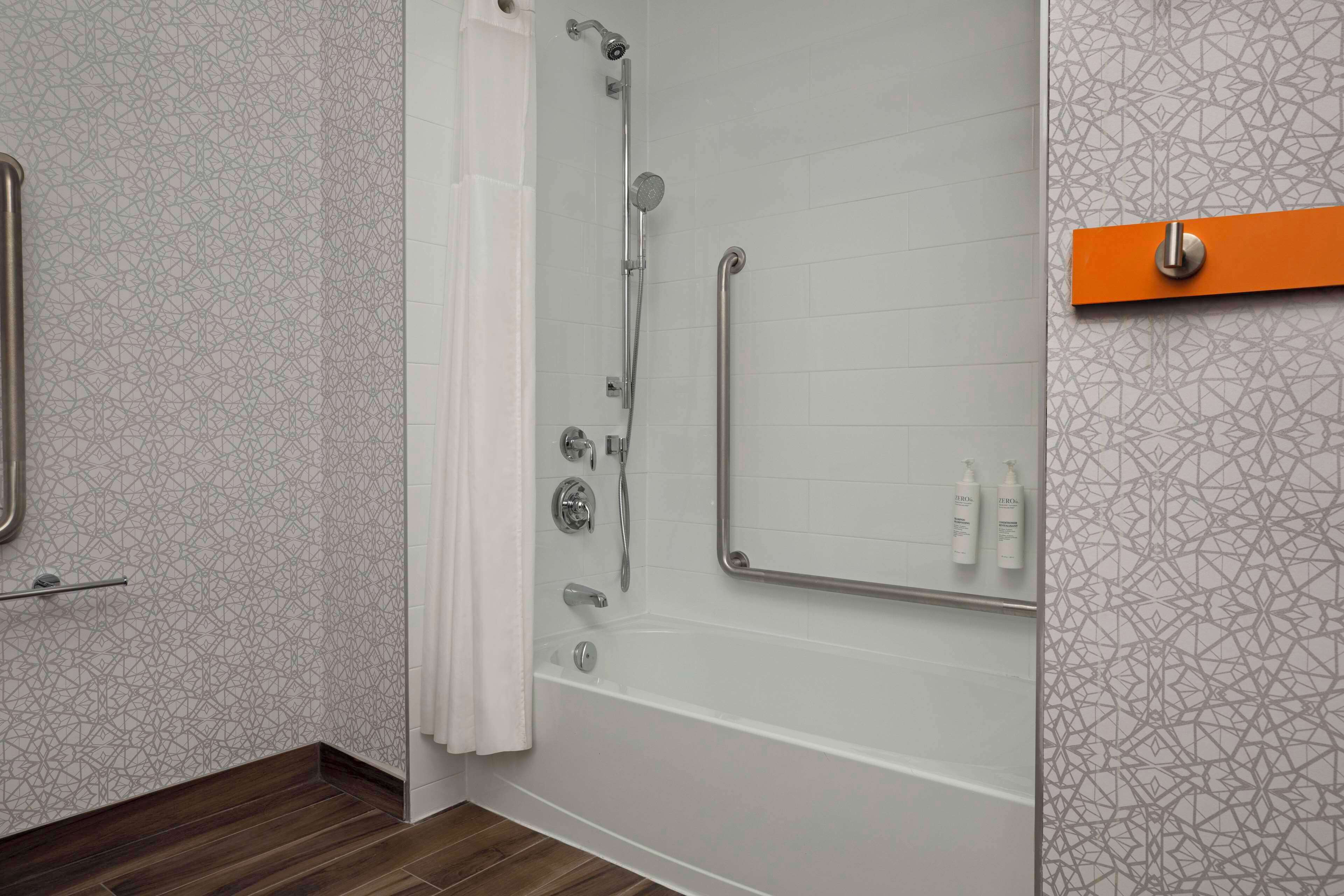 free toiletries, hair dryer, towels